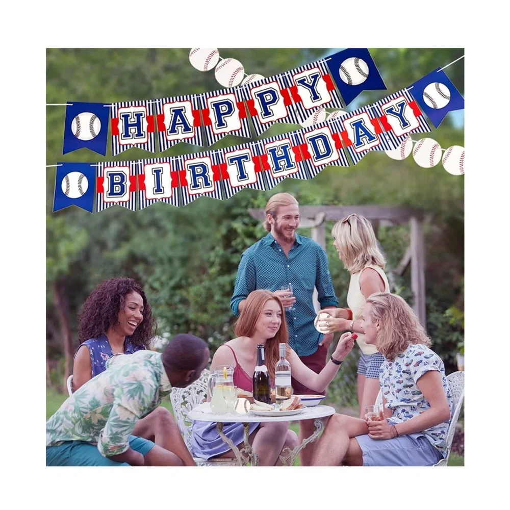 DIY Baseball Happy Birthday Banner for Sports Theme Party